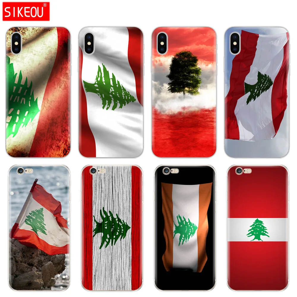 Силиконовый чехол для телефона Iphone 6X8 7 6s 5 5s SE 2020 Plus 10 XR XS 11 Pro Max, чехол с ливанским флагом