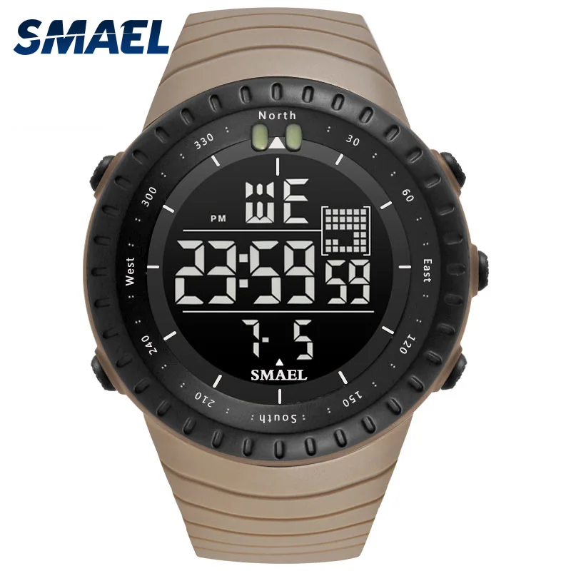 smael brand new hot sport watch 50 meters waterproof watch men chronograph auto date multifunction relogio masculino erkek 1237 free global shipping