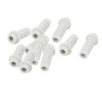 uxcell 10pcs 5mm inner dia rubber strain relief cord boot protector cable sleeve white for aviation plug power tool