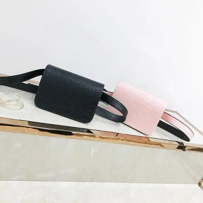 Винтажная поясная сумка из искусственной кожи Женская аллигатора дорожные