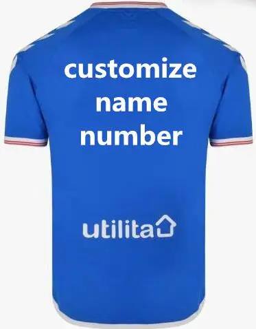 Мужские футболки для рейнджеров Глазго Camiseta de futbol home Out 19 20 Высокое качество Maillot de foot Futbol Camisa футболки для бега - Цвет: Небесно-голубой