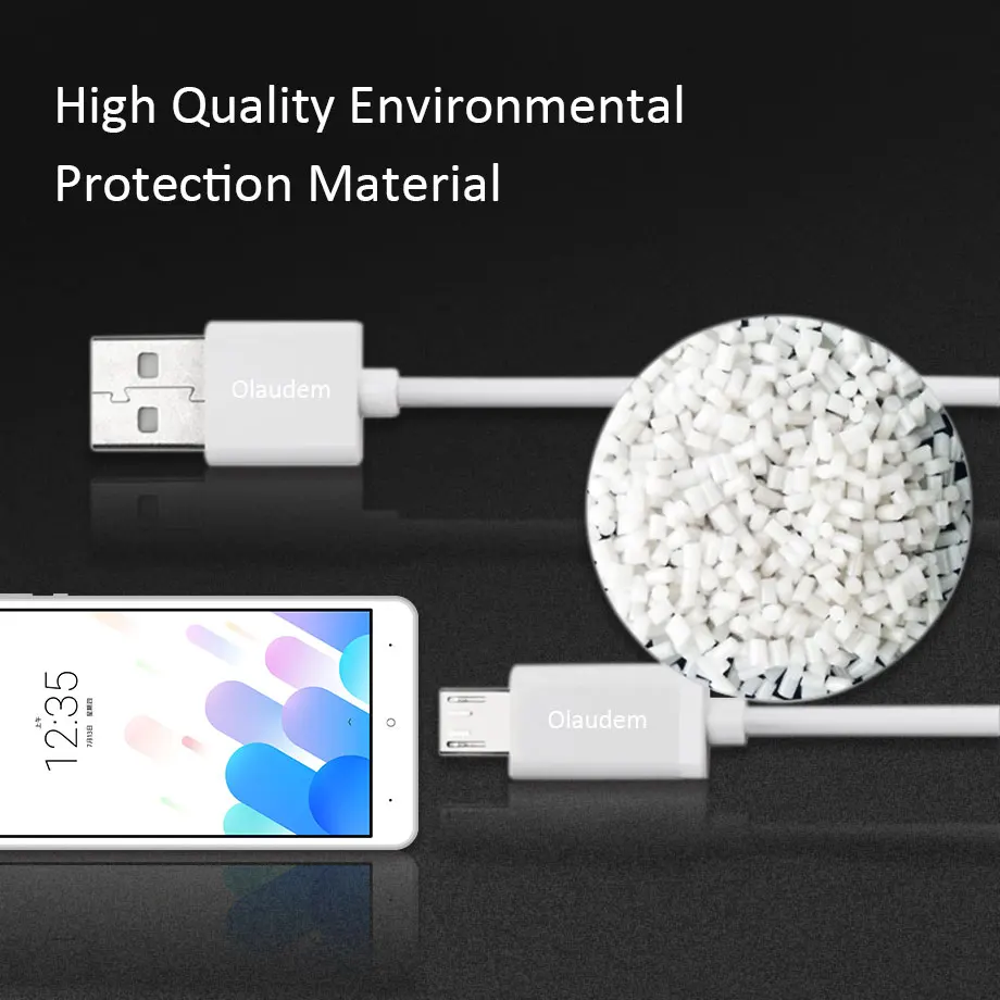 Olaudem кабель Micro USB TPE Android провода для зарядки usb samsung Xiaomi huawei 1 м телефон кабели