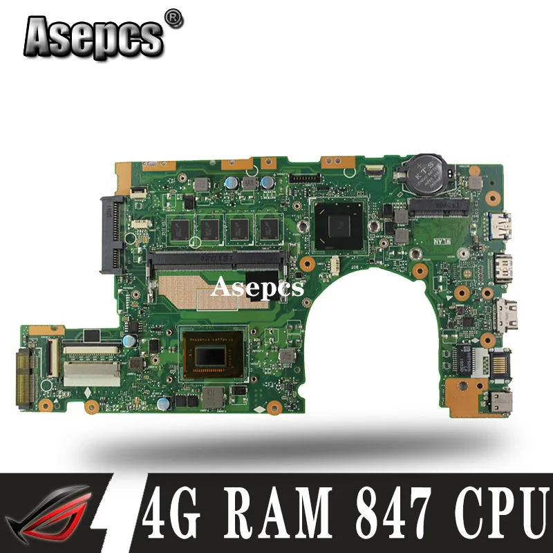 Akemy S400CA материнская плата для ноутбука For Asus S500CA S400C S500C S400 S500 протестированная