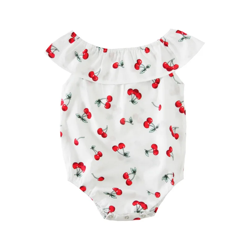 Для маленьких девочек одежда Одежда для новорожденных принт вишни детский