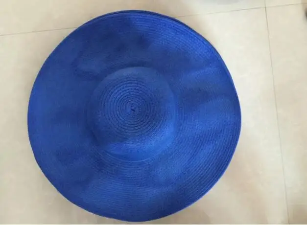 

Customized women summer paper large brim sequin sun hat beach hat