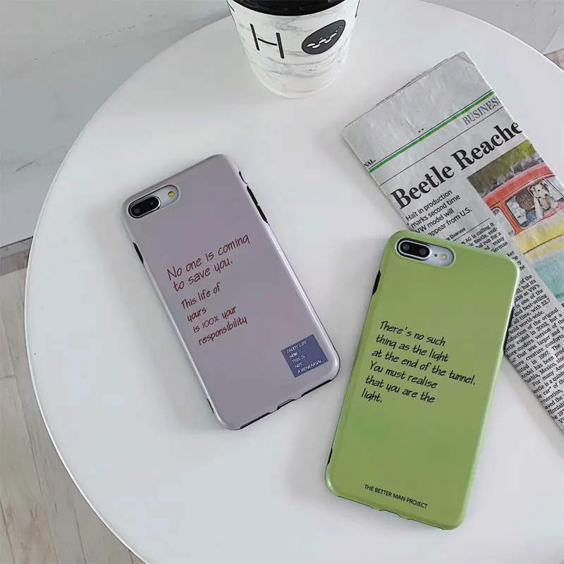 Корейский чехол для телефона с английскими буквами для iphone Xs MAX чехол XR X 6s7 8 plus мягкая задняя крышка из ТПУ