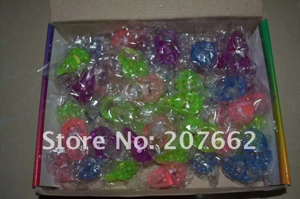 5 шт./лот белый свет мягкое светодиодное кольцо с жевательной резиной светящееся