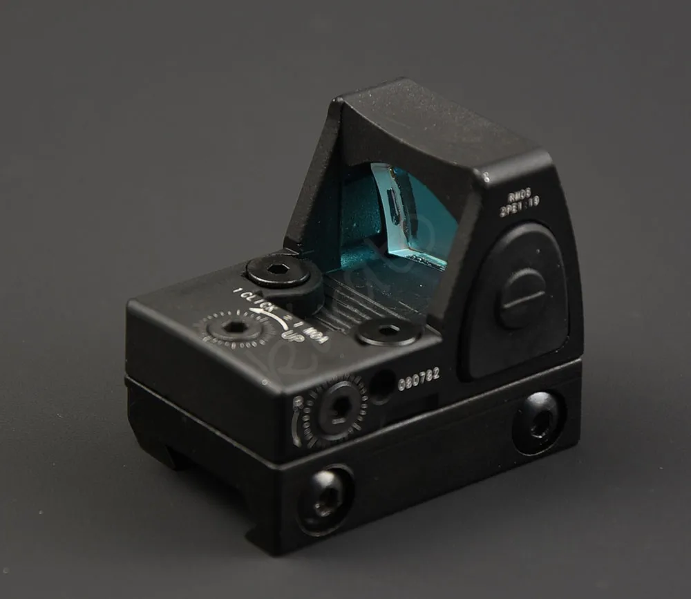 Охотничья стрельба trijicon rmr стиль 1x Красный точка прицел для Пикатинни и Глок База крепление переключатель черный M6293