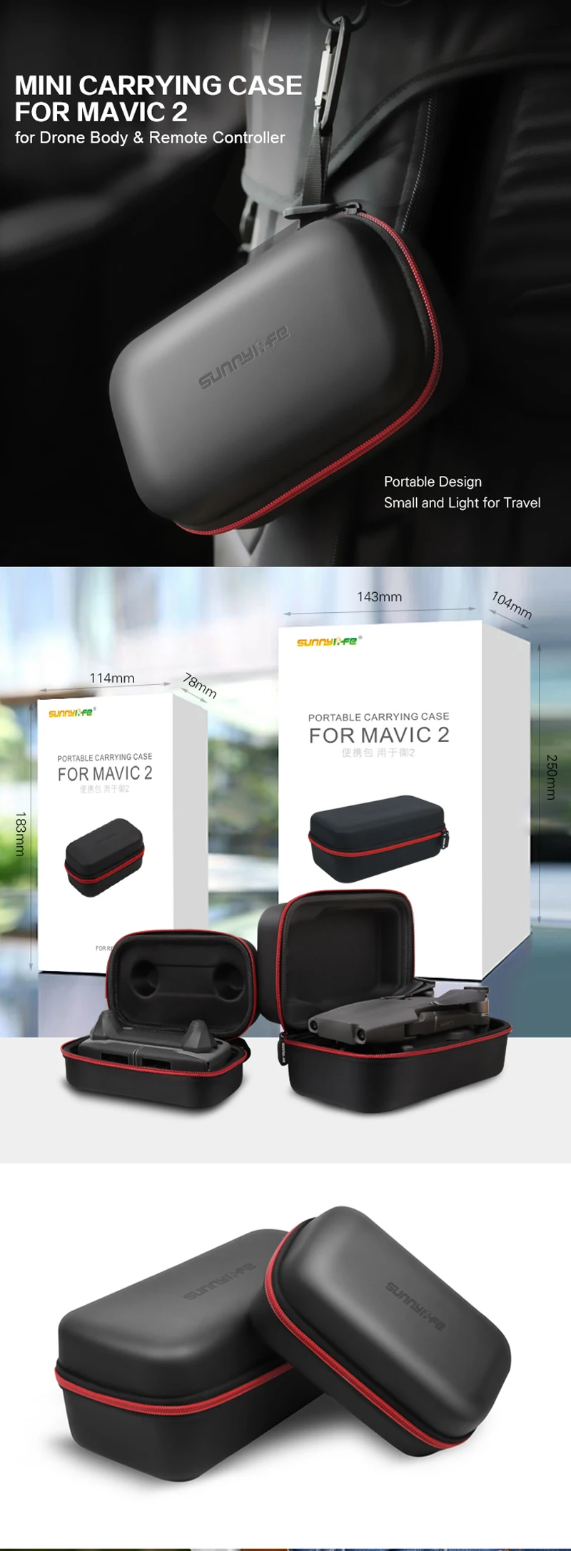 Новое поступление Sunnylife мини общая Портативная сумка маленький чехол для DJI MAVIC 2 PRO/для MAVIC 2 ZOOM для DJI Drone Flight UAV