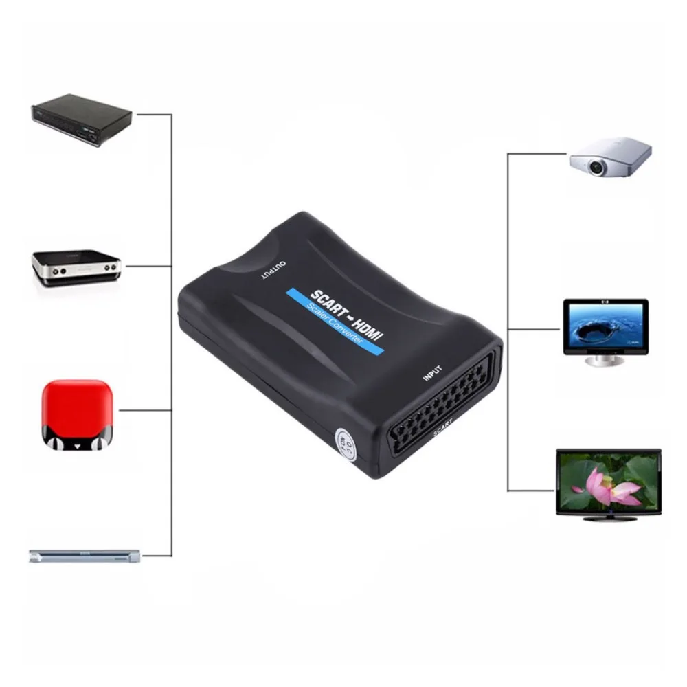 MVpower мини из scart в HDMI цифровой видео аудио кабели высококлассные конвертер