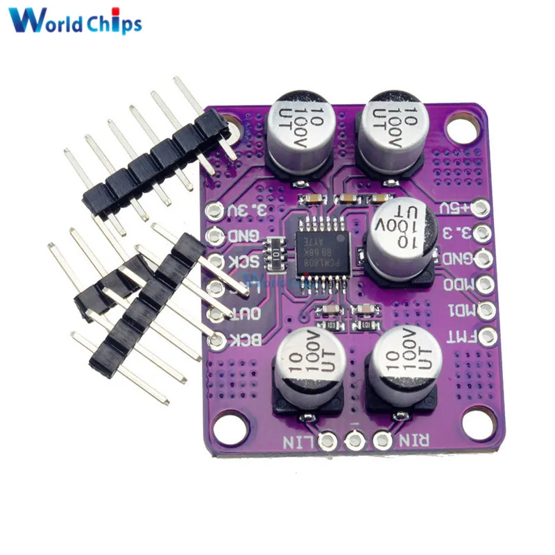 1 комплект PCM1808 105dB SNR аудио стерео ADC Одноконтурный аналоговый вход декодер 24bit