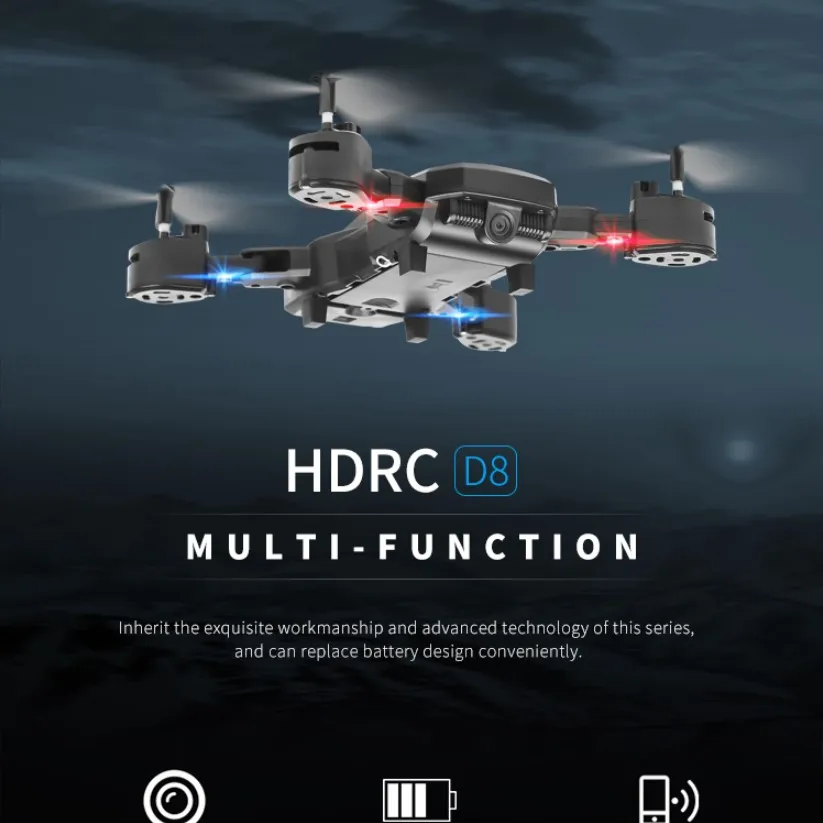 D8 rc Дрон с HD 1080P Wifi камера FPV Квадрокоптеры складной Радиоуправляемый вертолет