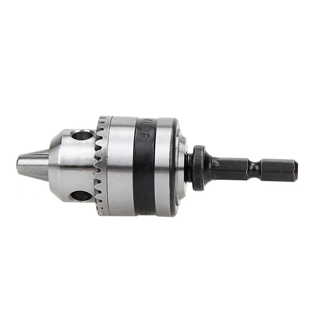 

Electric Drill Chuck 0.6-6mm Thread Clamping range Driver Tool Accessories 3/8-24UNF 1/4"Hex Shank Power Tools