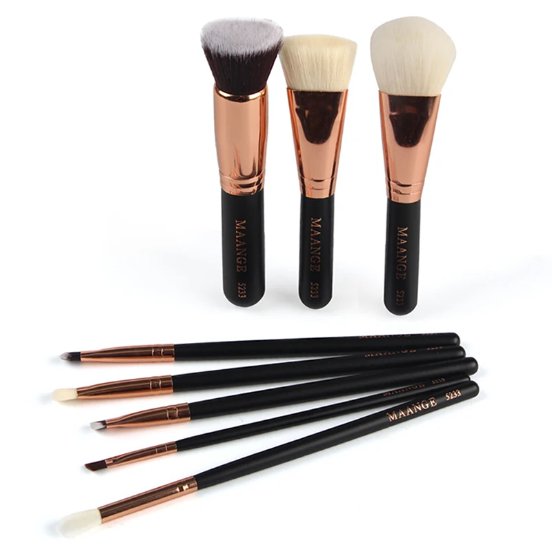 8 шт. бамбуковые Кисточки для макияжа набор теней век тональный крем натуральные