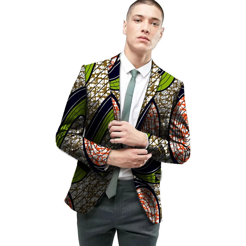 Fashion Africa Print Men Suit Jacket African Festive Blazers For Wedding Dress Customize Man's Of Costume | Мужская одежда