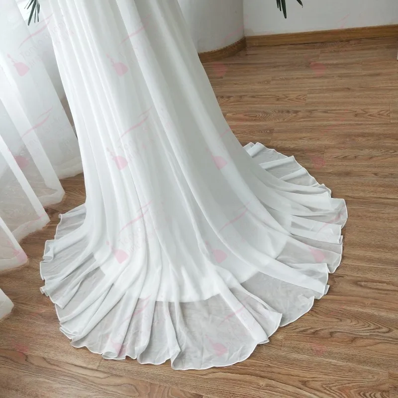 Кружевное свадебное платье с длинным рукавом модель 2019 шифоновый пояс свадебные