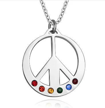 Камень хризоколла ЛГБТ из нержавеющей стали Радужный дизайн самолета мира