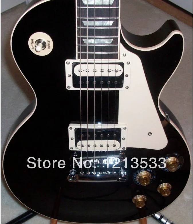 New arrival LP black STANDARD TRADITIONAL PRO 2014 EBONY Electric Guitar free shipping | Спорт и развлечения