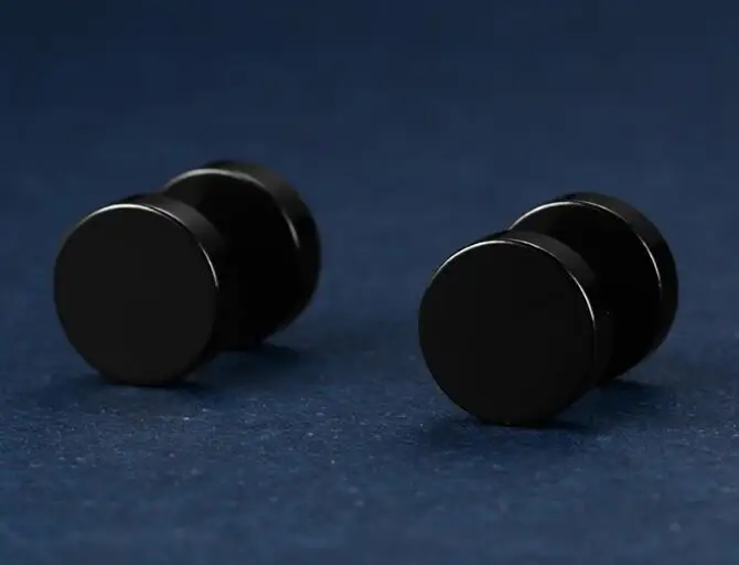 1 штука 2018 модные звезды с черными гантелями серьги преувеличенные милые парные