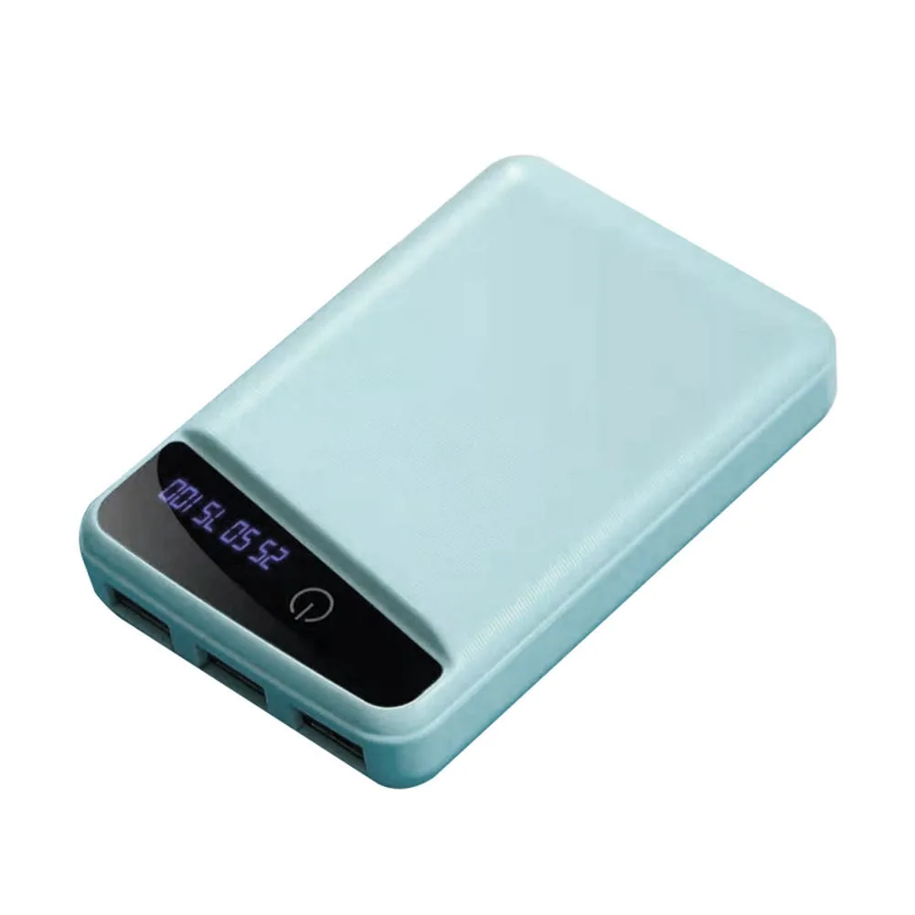Blue Новые 3 шт 18650 зарядное устройство чехол банк питания чехол DIY коробка 3 usb порта DC128 - Цвет: Blue