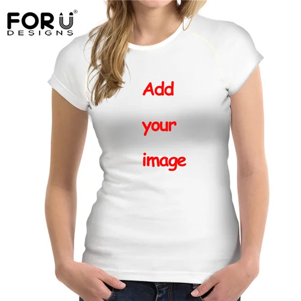 FORUDESIGNS/3D Crazy Horse Женская футболка Летняя Повседневная Женская короткий рукав футболки с животным принтом Женская Удобная футболка - Цвет: customBV