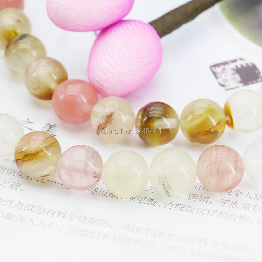 Украшения из розового арбуза и турмалина 10 мм круглые свободные шарики с