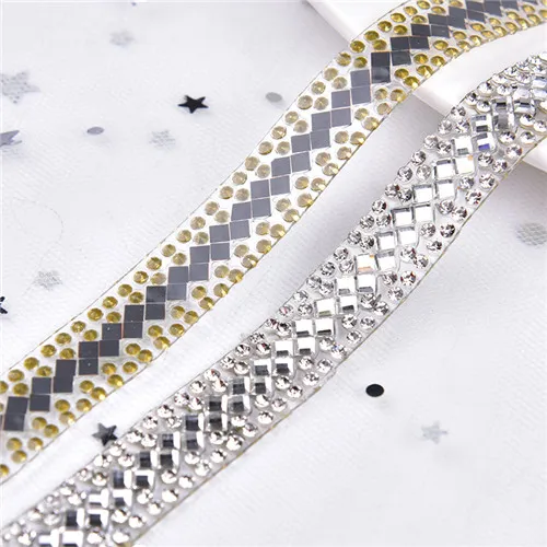 1.2cm width 5 ярдов/партия, стразы, цепочка, стразы кристаллы, отделка, сетка, свадебная аппликация для свадебного платья, рукоделие - Цвет: 1.2cm width