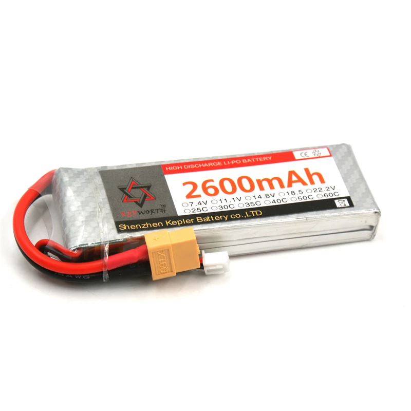 

2s 7.4v 2600mAh Lipo Battery RC Car Plane Boat Lithium Ion Polymer Battery For Truck Tank Drone Helicopter