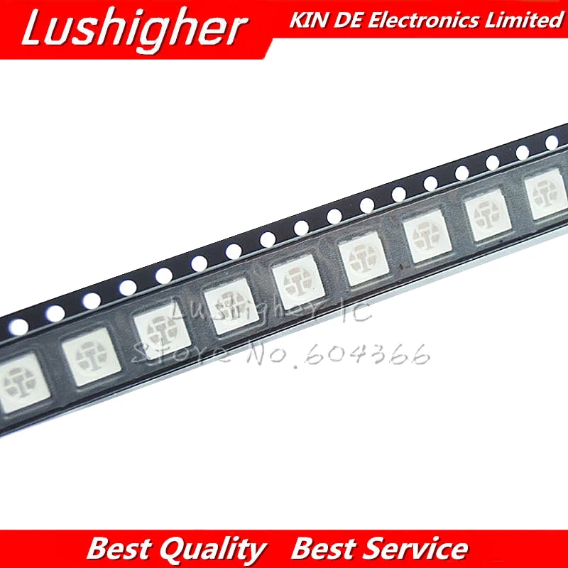 100 шт красный 5050 SMD светильник онарь | Электронные компоненты и принадлежности