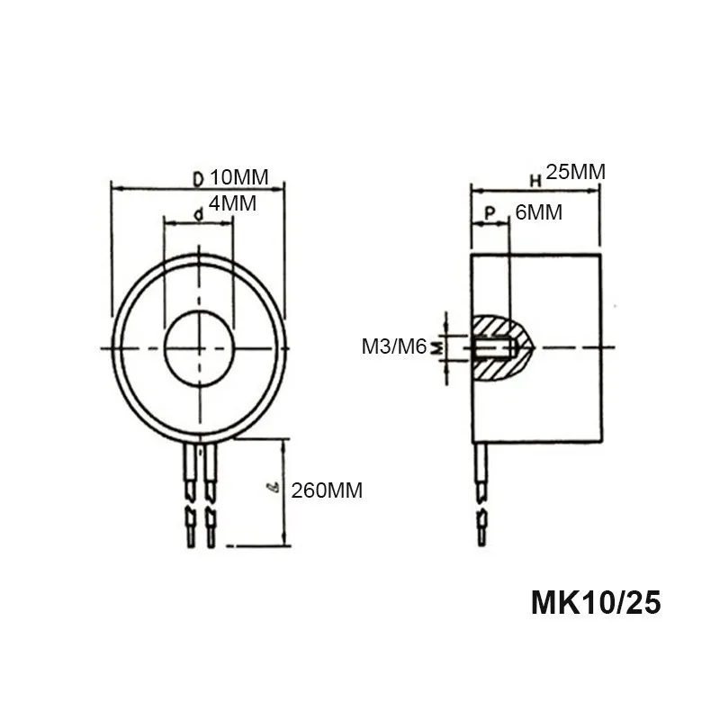 Мини Круглый электро-магнит Mkp10/25 Холдинг подъемный магнит самоудерживающий Электромагнит Dc 6 v 12 v 24 v