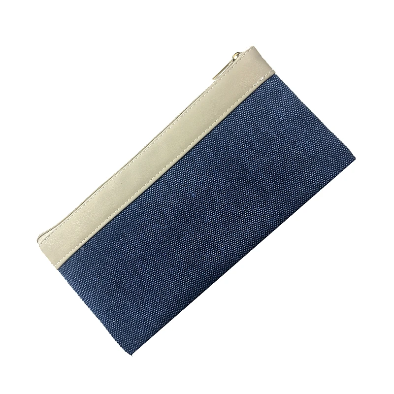 Женские и мужские кошельки унисекс из парусины в стиле пэчворк Длинный кошелек