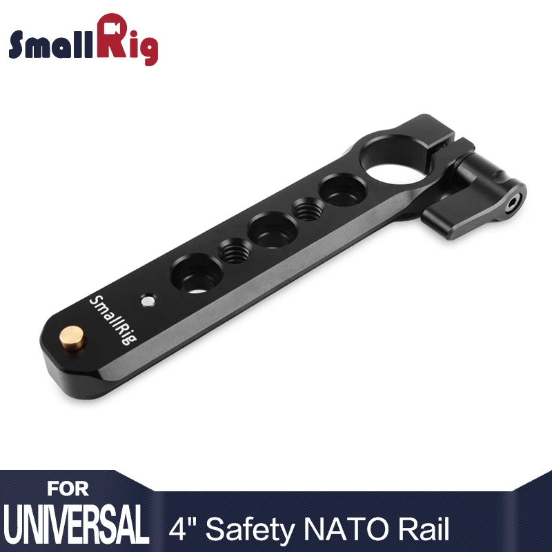 SmallRig Safety NATO Rail 98 мм Длина (4 дюйма) с 15 стержневым зажимом Регулировка угла 360 легко