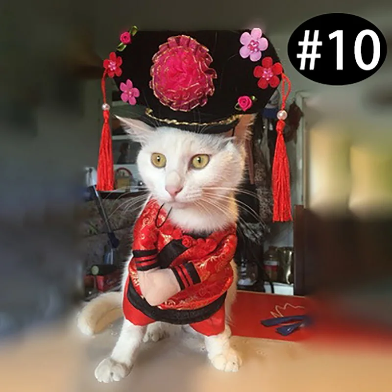 11 1 шт. Забавные милые кошки Одежда для собак Косплей Костюм для собак костюмы для игры на Хэллоуин для домашней собаки Костюм для кошки переодевание ткань для кошек вечерние костюмы - Цвет: 11