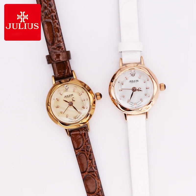 Маленький Топ Julius женские часы Японский кварцевый элегантный мини браслет