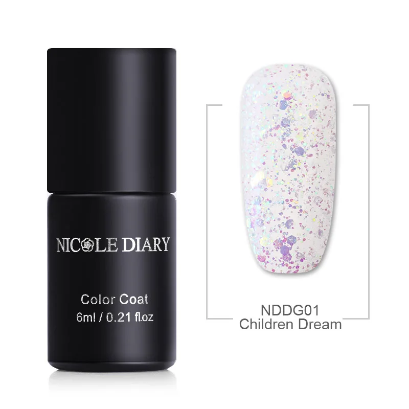 NDDG01 NICOLE DIARY розовое золото Гель-лак для ногтей Блеск 6 мл Розовый Блестящий Гель-лак для УФ светодиодный Маникюр УФ-гель для дизайна ногтей - Цвет: NDDG01