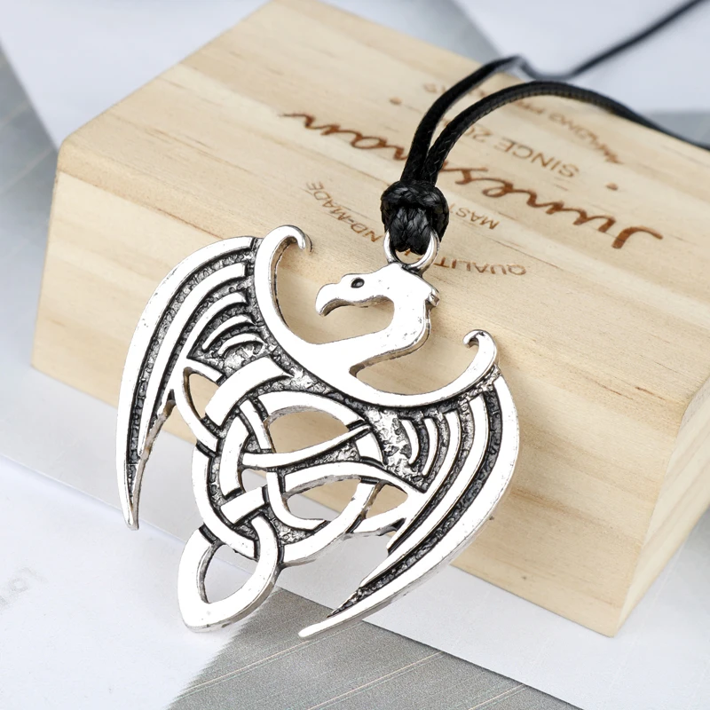 Кельтский Дракон HEYu ожерелье с кулоном кельтский треугольник дракон оловянный