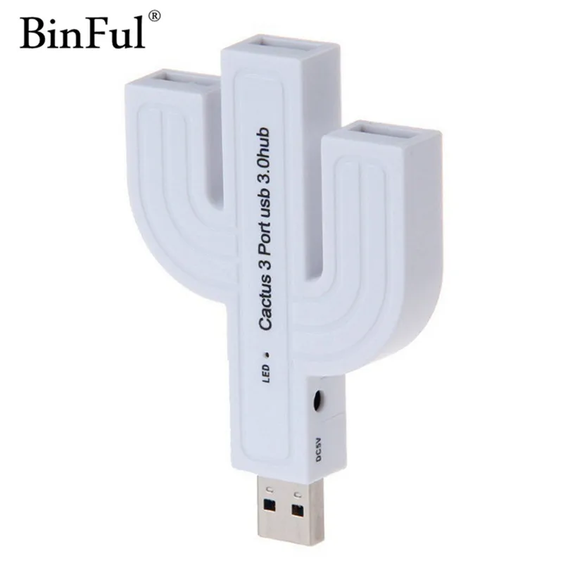 BinFul супер Скорость USB 3,0 3-Порты и разъёмы usb-хаб разветвитель черный белый Цвет выбирать модные usb-хаб для ПК компьютер Macbook