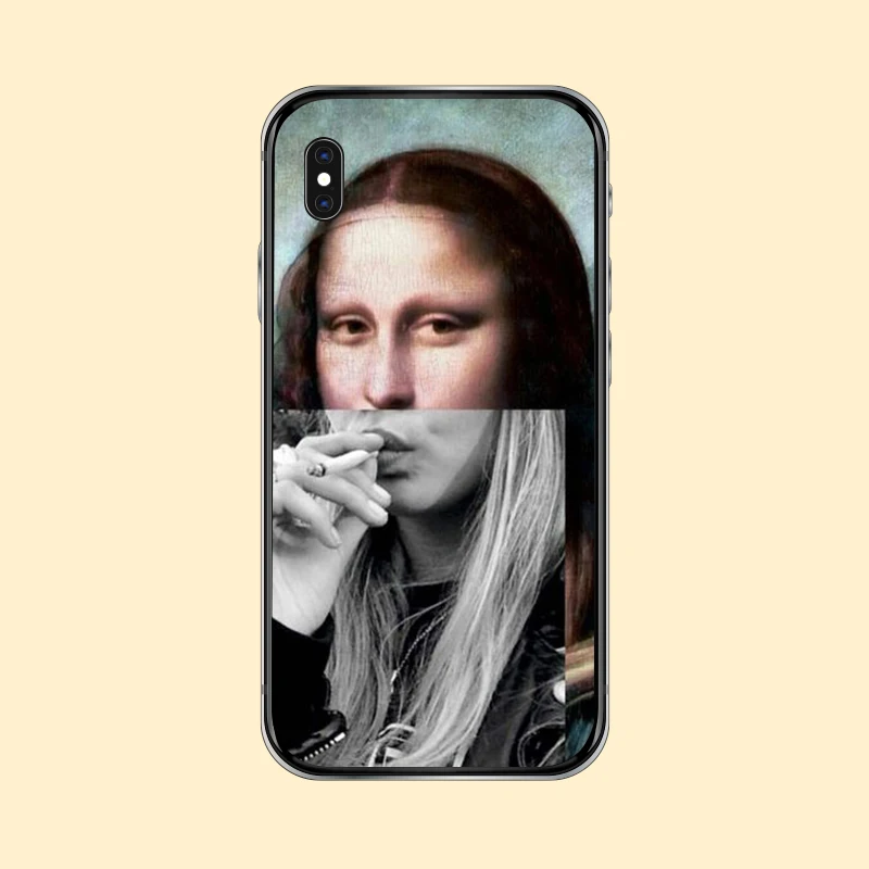 Чехол для телефона с рисунком Моны Лизы мягкий чехол iphone X XR XS MAX 8 7 6 6S 5S PLUS SE MonaLisa Gum