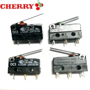 Оригинальный микропереключатель CHERRY DC3 короткий/длинный/шкив/изогнутая ручка 10 А