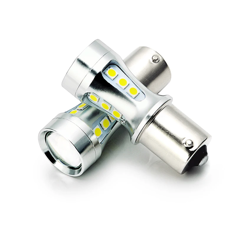 Из 2 предметов ba15s светодиодный 1156 SMD 3030 автомобильный светильник поиска светодиодный P21W S25 автомобиля Автомобильный задний фонарь DRL Белый 12v 24v