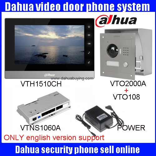 Оригинальный английский Dahua DHI VTH1510CH Цвет монитор с VTO2000A Открытый IP вилла