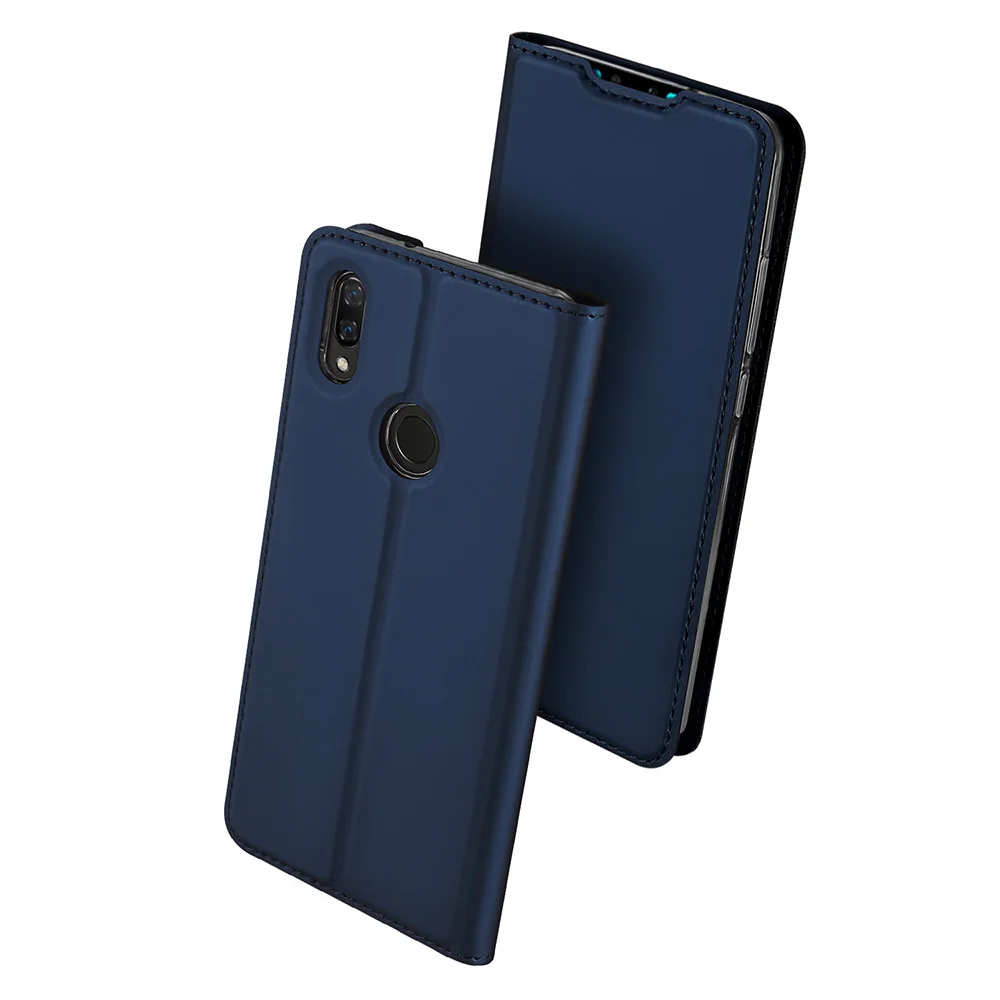 DUX DUCIS Чехол-книжка из искусственной кожи для Huawei Y9 2019 роскошный сатиновый