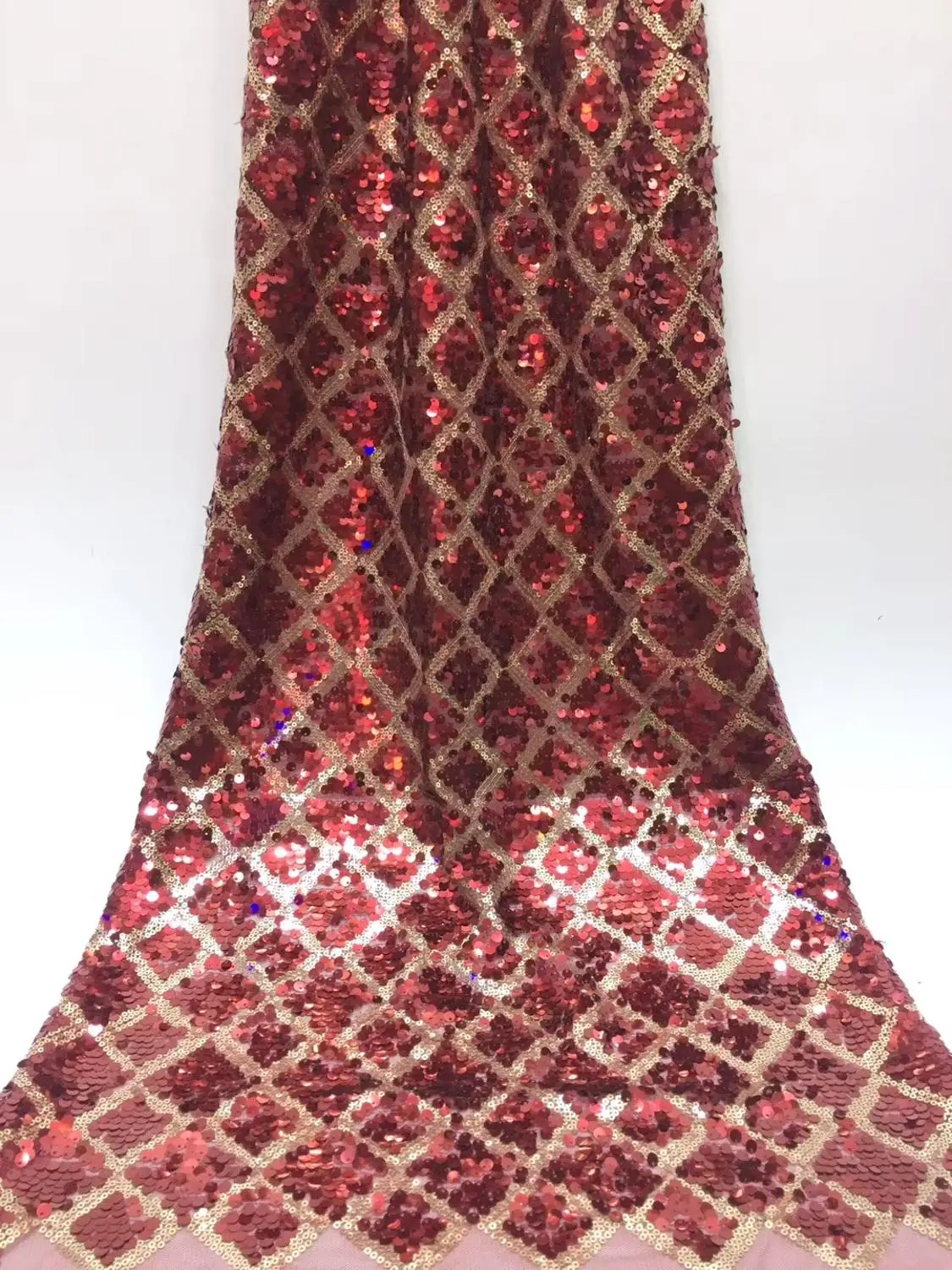 

Latest Nigeria Mesh Fabric with Sequins Green Lace Fabric 2019 Newest French Tulle Lace Fabric For Evening Party Dress JYJUL132