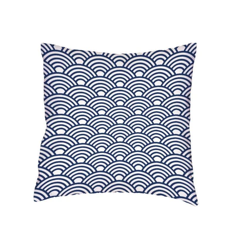 9 Наволочки для подушек, популярные темно-синие геометрические наволочки для гостиной, кресла, наволочки для подушек, персиковая кожа, декоративная наволочка для дивана - Цвет: 9