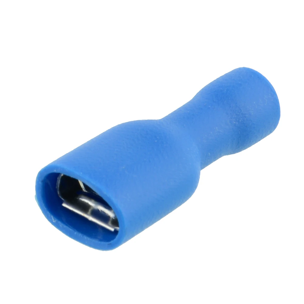 

Vehemo 100x Blue Insulated Electrical Connectors connector Terminal Female Kit 6.3mm