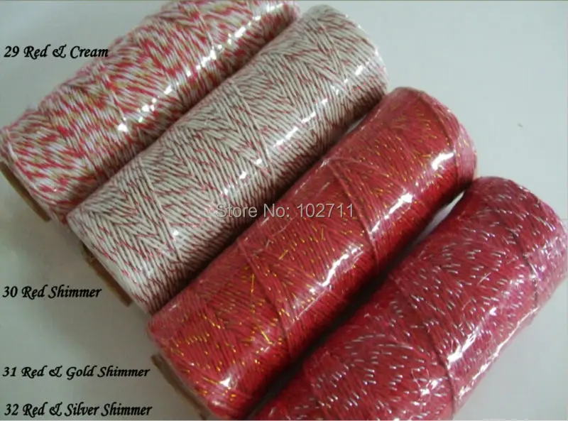 Низкие! веревка из натурального хлопка 4ply(100 ярдов) 1 шт. тонкие Bakers шпагат цвет веревка для выпечки Аква мята золото хлопковая нить цвет