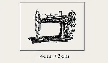Старинная швейная машина кофе штамп времени DIY Деревянные и резиновые штампы для скрапбукинга канцелярские товары Скрапбукинг Стандартный штамп - Цвет: F