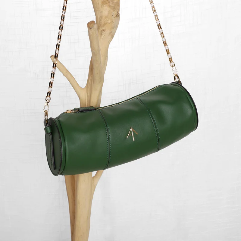 2020 новая подушка сумка цилиндрическая с цепью на одно плечо кожаная женская