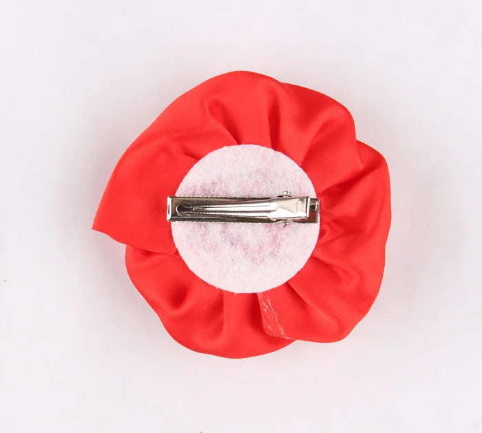 Новинка 2016 модный атласный цветок розы заколки для волос маленьких девочек