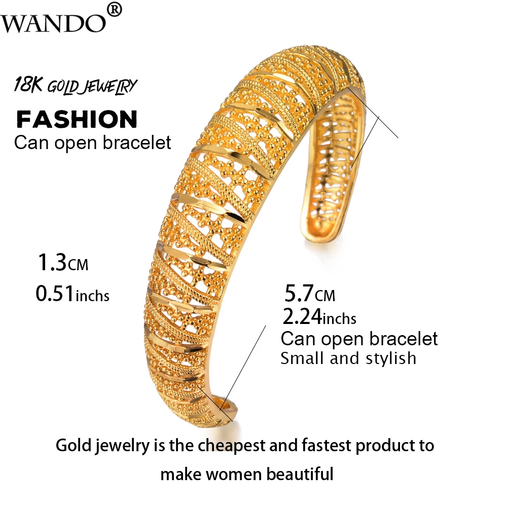 WANDO милый/Романтический браслет золотого цвета для женщин Турция Ближний